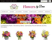 Tablet Screenshot of flowersbydena.com